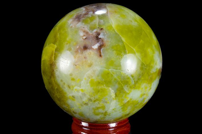 Polished Green Opal Sphere - Madagascar #78770
